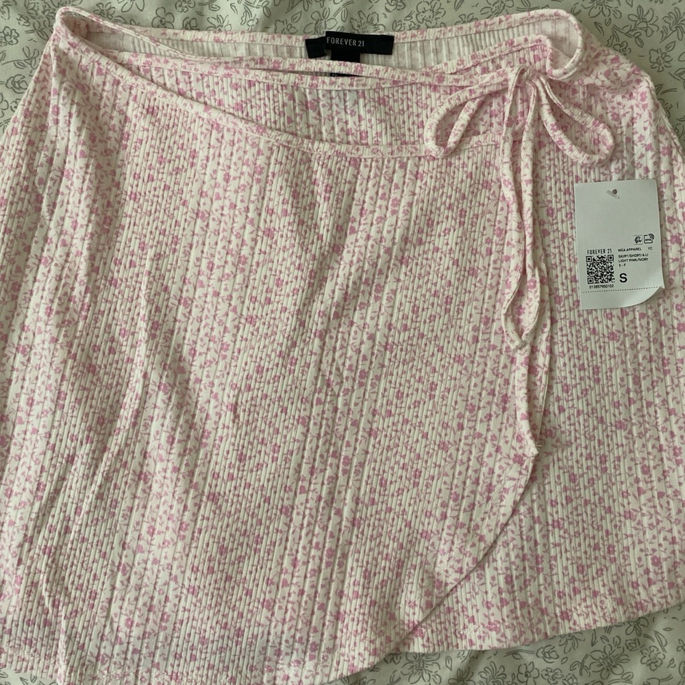 Forever 21 Pink Wrap Mini Skirt